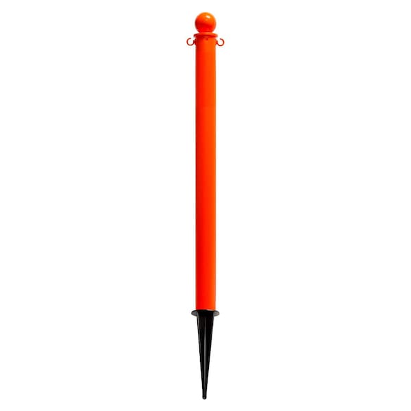 Plastic Ground Pole, 35H, Safety Orange